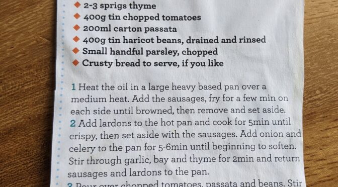 Skinny sausage cassoulet